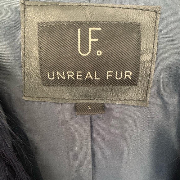 Unreal faux fur jacket - navy blue - Picture 3 of 6